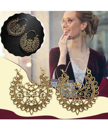 Dangle Cuff Earrings Women Boho Earrings Jewelry Sterling Silver Hoop Earrings Ethnic Drop Earrings - Buy Online on GoSupps.com