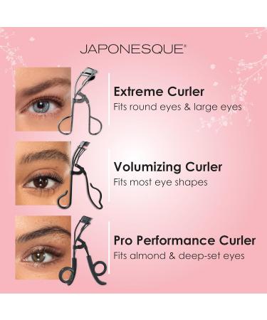 JAPONESQUE Professional Volumizing Lash Curler - Perfect for Natural & False Lashes | Lasts Up to 8 Hours | Includes Refill Pad - Buy Online on GoSupps.com