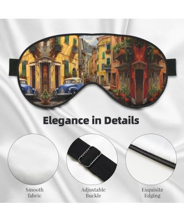 Buy Italian Street Print Unisex Sleep Eye Mask - Soft Comfort Eye Shade for Travel Yoga & Shift Work | Perfect for Relaxation - Buy Online on GoSupps.com