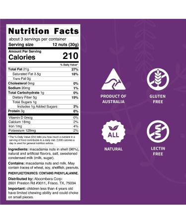 Premium Australian Macadamia Nuts in Shell - 8 Oz Vanilla Dry Roasted with Key Device for Easy Opening - Buy Online on GoSupps.com