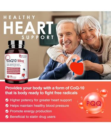 Buy NATURE TARGET CoQ10 100mg Softgels with 10mg PQQ | High Absorption Antioxidant for Heart & Brain Health | 120 Servings - Boost Cellular Energy - Buy Online on GoSupps.com