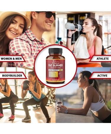 Premium Weight Loss Pills for Women & Men - Belly Fat Burners & Metabolism Booster - Green Tea Extract - Energy Pills - 2 Months Supply - Buy Online on GoSupps.com