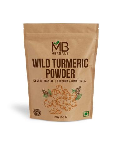 MB Herbals Wild Turmeric Powder 8 oz / 0.5 LB | Organic-Cultivated Kasturi Manjal| Amba Haldi | Kasturi Turmeric | No Preservatives | Chemical Free | For Face Packs & Face Mask