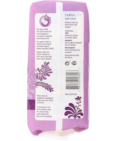 Natracare Natural Traditional Maxi Pads Regular 14 Count - Individually Wrapped Without Wings, Plant-Based Bag - Eco-Friendly Feminine Hygiene Product - Buy Online on GoSupps.com