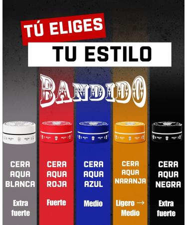  Bandido Bandido Aqua Hair Wax Nr.7 - Red Hair Wax Gel for Natural Hairdressing Strong Holding 150 ml - Long Lasting Shine - Edge Co - Buy Online on GoSupps.com