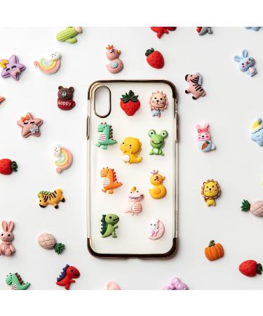 Slime Charms Cartoon Animal & Fruit Cute Set - 25pcs Resin Flatback DIY Crafts Decorations - Buy Online on GoSupps.com