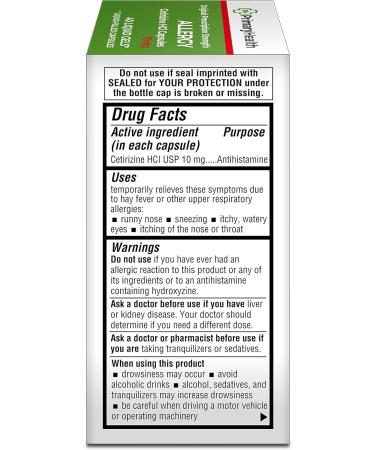 Cetirizine Hcl 10mg Softgel 40 Count 40 Count 40 Count (Pack of 1) - Buy Online on GoSupps.com