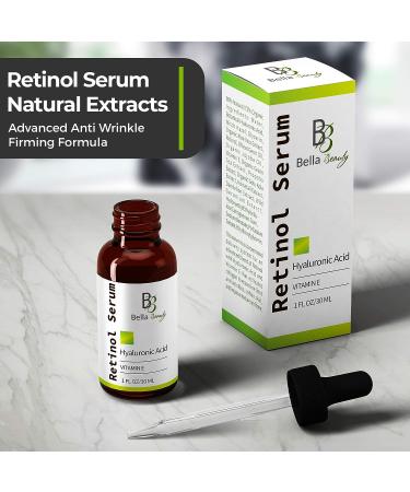 BEST Anti Aging Hyaluronic Acid & Retinol Serum 2.5% for Oily Acne Skin - Vitamin E, Retinoid Facial Moisturizer for Fine Lines, Wrinkles, Dark Spots - Organic Ingredients - Buy Online on GoSupps.com