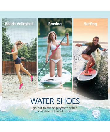 JACKSHIBO Quick-Dry Water Shoes for Women Men - Aqua Socks for Cruise, Beach, Pool, Yoga - Pure Black, Size 9-10.5 Women/8-9.5 Men - Buy Online on GoSupps.com