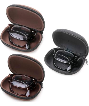 Buy Newbee Fashion 3 Pack Folding Plastic Reading Glasses - Unisex 1.75 with Stylish Zipper Case - Lightweight & Portable Reading Glasses for Men & Women - Buy Online on GoSupps.com