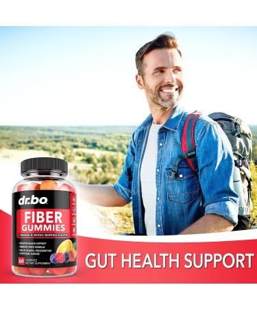 Fiber Gummies for Adults & Kids - Prebiotic Supplement for Digestive Health - 60 Gummies - Buy Online on GoSupps.com