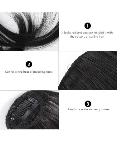 FRCOLOR Clip-in Hair Bangs Extensions - Natural Color Synthetic Hair Fringe Piece - Buy Online on GoSupps.com