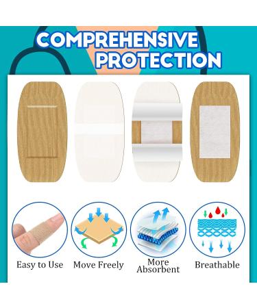 Flexible Fabric Adhesive Bandages - Assorted Styles for First Aid and Wound Care (360 Count) - Buy Online on GoSupps.com