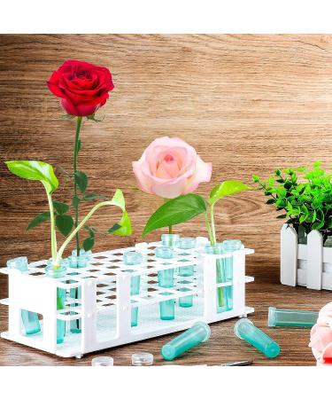 40 Piece Floral Tubes with Rack Holder for Flower Arrangements - Green 2.8 x 0.7 Inch - Buy Online on GoSupps.com