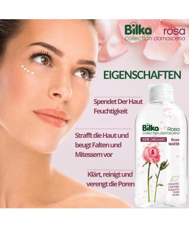 Bilka Lifestyle OOD Rose Water Rosa Damascena 100 pure certified organic Bulgarian rose water rose hydrosol natural toner for face body and hair 200 ml - Buy Online on GoSupps.com