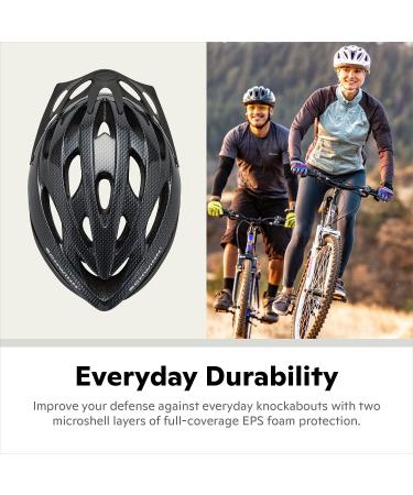 Schwinn Thrasher Adult Lightweight Bike Helmet - Dial Fit Adjustment - Black Non-Lighted - 58-62 cm Suggested Fit - Buy Online on GoSupps.com