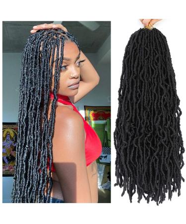 SamBraid 24 Inch 7 Packs New Soft Locs Crochet Hair, for Natural Butterfly Style Crochet Braids, Black Curly And Pre Looped Synthetic Braiding(24 Inch, 7Packs, 1B) 1B# 24 Inch (Pack of 7) - Buy Online on GoSupps.com