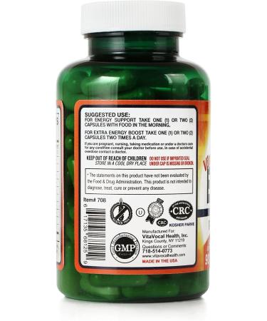 VitaVocal Energy Boost | Herbal Formula & Vision Support Supplement for Adults - 90 Capsules | International Shipping Available - Buy Online on GoSupps.com