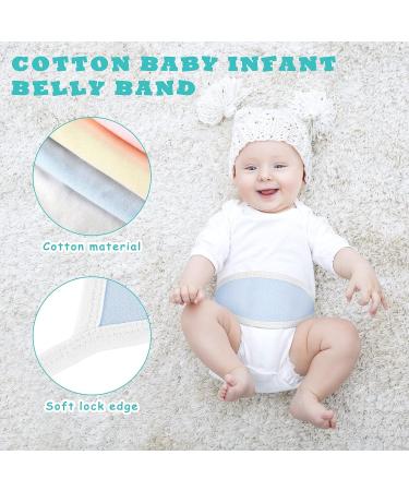 8 Pcs Baby Belly Band Newborn Infant Wrap & Umbilical Cord Cover | Cotton Belly Wraps for Baby | Belly Binder for 0-12 Months | 4 Colors - Buy Online on GoSupps.com