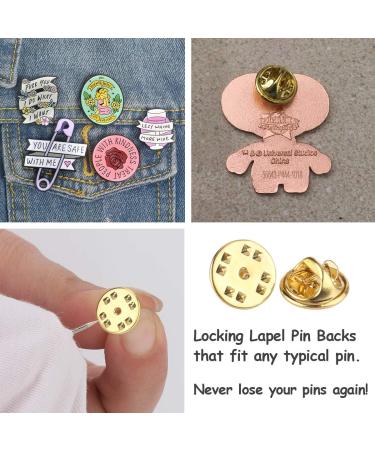 100PCS Metal Locking Pin Backs - Lapel Pin Clutch Back - Butterfly Clutch for Badge Holder - Buy Online on GoSupps.com