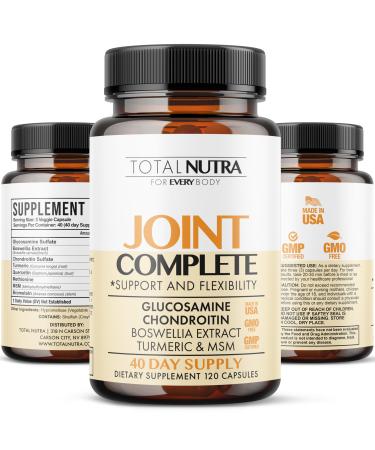 Glucosamine Chondroitin MSM Turmeric 2100mg Joint Complete Capsules Advanced Strength Joint Support Supplement for Adults Hands Back Knee Mobility Bone & Joint Health Supplements for Men & Women