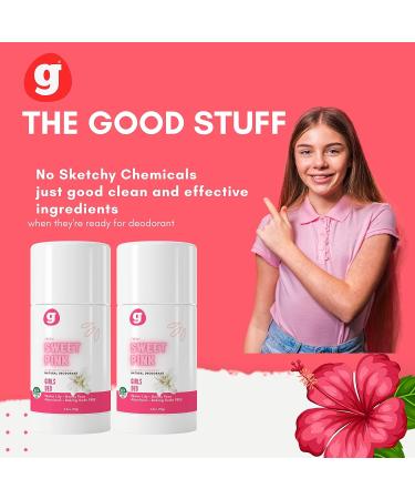 GrowingBasics Girls Deodorant Set of 2 for Ages 6 & Up - Sweet Pink Scent - Buy Online on GoSupps.com