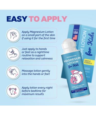 DOODLE HOG Magnesium Lotion for Kids With Calendula Aloe Vera and Chamomile Magnesium Lotion for Sleep Made in USA Kids Roll-On Application 3 fl oz - Buy Online on GoSupps.com