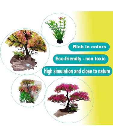 Enhance Your Aquarium with 6 Pcs of Artificial Aquarium Plants -8.6inch Fish Tank Plastic Plants Set Aquarium Plants Ideal for Office and Home Simulation Fish Tanks - Buy Online on GoSupps.com