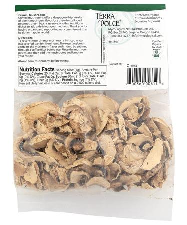 Organic Crimini Mushrooms - 0.75oz | Terra Dolce - Buy Online on GoSupps.com