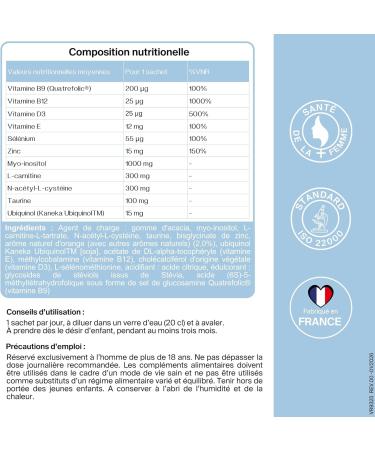 Oligobs Procr a.M+ fertilit homme | Reproduction Testost rone Antioxydants | Myo-Inositol L-Carnitine NAC Ubiquinol Zinc S l nium Vitamines | 30 sachets fruits rouges | Fabriqu en France - Buy Online on GoSupps.com