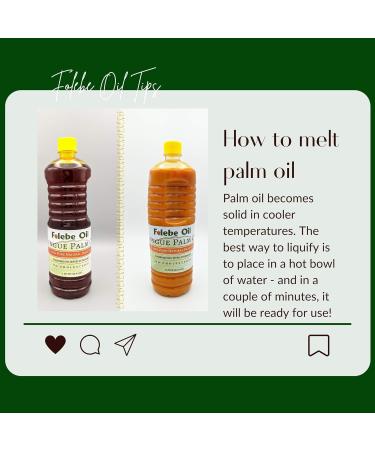 100% Pure Natural Red Palm Oil 1L - No Cholesterol Vitamin E Cruelty-Free Rich in Antioxidants | Folebe Oil - Premium Cameroon Cooking Oil - Buy Online on GoSupps.com