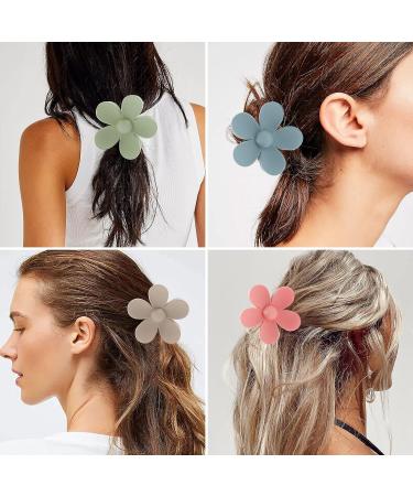 8PCS Flower Claw Clips for Thick Hair - Matte Non Slip Hair Clips for Women & Girls - Strong Hold Large Hair Clip - Aesthetic Hair Accessories - Buy Online on GoSupps.com