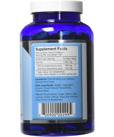 Buy Omega 3 Fish Oil 180 SFG - Premium Quality International Shipping Available - Buy Online on GoSupps.com