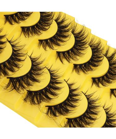 6D Cat Eye False Eyelashes - 9 Pairs of Natural Curly and Dramatic Fluffy Mink Lashes (G886) - Buy Online on GoSupps.com