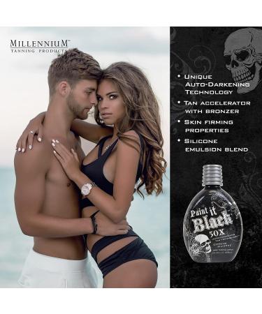 Millennium PAINT IT BLACK 50X Bronzer Indoor Dark Lotion Tanning Bed - Set of 2 - Buy Online on GoSupps.com
