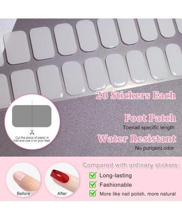 Ceboic Semi Cured Gel Nail Stickers 20Pcs Gel Nail Strips Solid Color Self-Adhesive Gel Nail Polish Wraps Long-Lasting Waterproof Nail Art Stickers Set Easy to Apply & Remove (Milk White) - Buy Online on GoSupps.com