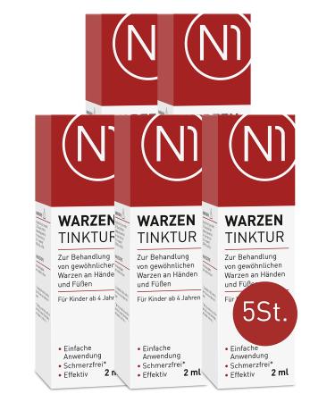 N1 warts tincture 10 ml - medical device - simple and painless only once a week - wart remover remove warts remove the thorn warts wart equipment 5x2 ml