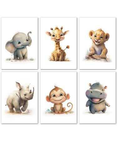 Lavema pictures children's room |Happy Africa Safari animals |Poster A4 without picture frames |Children's room poster |Girls and boys |Baby room decoration - Buy Online on GoSupps.com