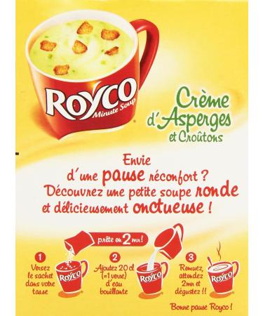 Royco Dehydrated soup Cream of asparagus and croutons 4 sachets of 20 cl - 60 g - Buy Online on GoSupps.com