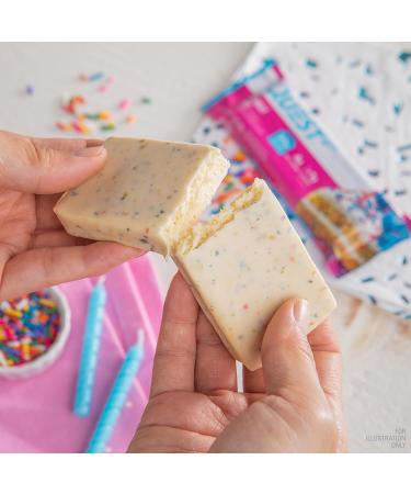 Quest Nutrition Birthday Cake Protein Bars 20g Protein 4g net Carbs 1g Sugar Gluten Free Keto Friendly 4 Count - Buy Online on GoSupps.com