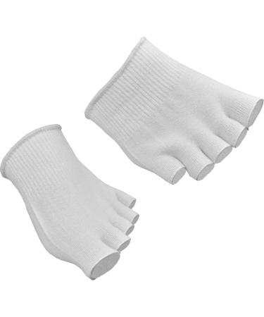 Medipaq Gel Toe Socks - Orthopaedic Socks - Cushion Your Feet - Moisturising to Avoid Dry Skin - Heal Athlete's Foot by Separating Toes - 1 Pair White