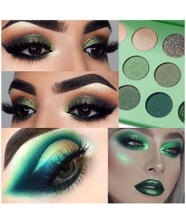 OKENTEN 15 Color Green Eyeshadow Palette - Vegan & Long Lasting Halloween Makeup - Buy Online on GoSupps.com