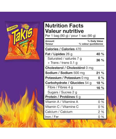 Takis Zesty Nacho Xplosion Rolled Tortilla Chips - Crunch Corn Chips Snack Box - Pack Of 18-90g Individual Bags Zesty Nacho Xplosion 90 g (Pack of 18) - Buy Online on GoSupps.com