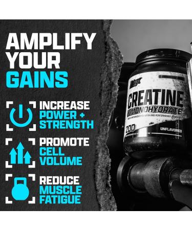 Nutrex Research Micronized Creatine Monohydrate Powder - 200 Servings (1KG) Pure Unflavored Creatine Monohydrate Supplement for Muscle Gain Strength and Performance 5G Per Serv (2.2lbs) 2.2 Pound (Pack of 1) - Buy Online on GoSupps.com