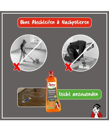 Poliboy Parquet Renovator Seidenmatt 500ml - Floor Cleaner for Wooden & Cork Floors | Made in Germany - Ideal for Stressed Floors - Buy Online on GoSupps.com