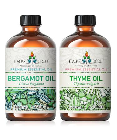 EVOKE OCCU Bergamot Essential Oil and Thyme Essential Oil - 4 Fl Oz