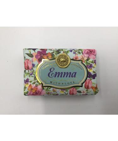 Emma - Gift Soap Bar For Her Birthday Rose Scent Mum Grandmother Cleanser Lather Present Girl