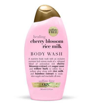 OGX Cashmere Body Wash Healing Cherry Blossom Rice Milk 13oz