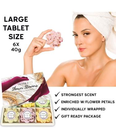 Fiora Naturals Aromatherapy Shower Steamer Gift Set - 18 Vapor Tablets with Essential Oils | Relaxing Spa Shower Bombs for Men and Women - Buy Online on GoSupps.com
