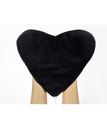 Face It by Cloth In A Box - Ultra Soft Black Microfiber Makeup Remover | Heart Shaped Exfoliating Facecloth with Hand Pockets for Easy Use | Long Lasting Quality - Shop Internationally - Buy Online on GoSupps.com